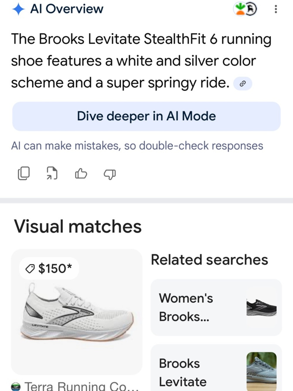 Brooks Women's Levitate Running Sneakers — White with Silver Accents - Picture 5 of 6